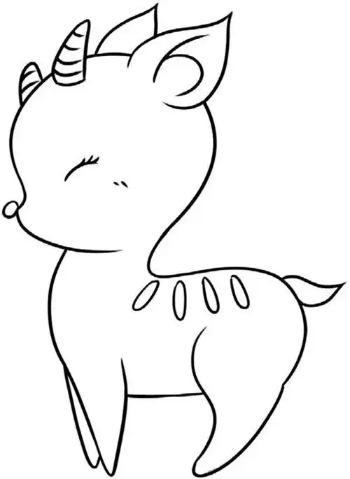 漂亮简单的小鹿画怎么画