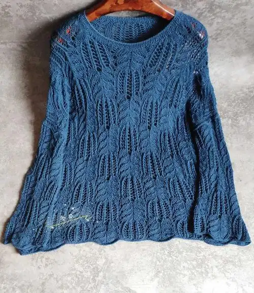 怎么织都好看的经典棒针棕榈花毛衣