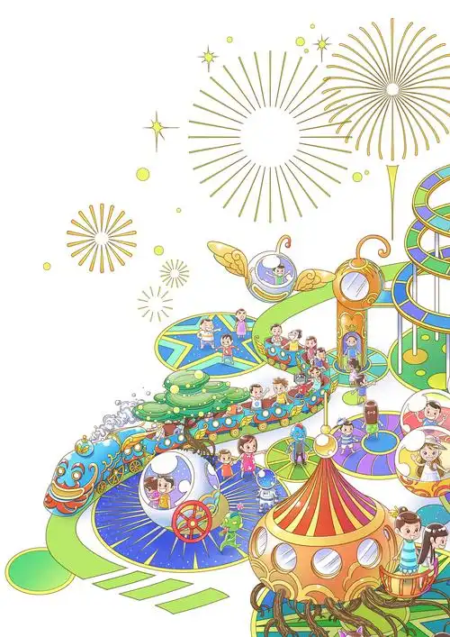 派火车家族的游乐场|插画|商业插画|派火车 - 原创作品 - 站酷 (zcool