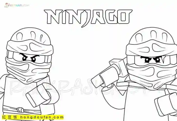 11张乐高幻影忍者大电影主题涂色图片-红豆饭小学生简笔画大全