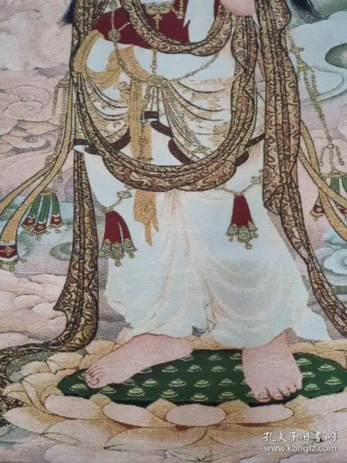 丝织画 ,观音菩萨, 画面光泽鲜活, 门下富有立体感, 品质档次高 ,具有