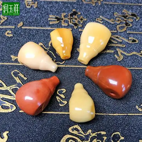 缅甸黄龙玉缅黄一体直切三通西施壶佛头文玩手串星月菩提配饰批发