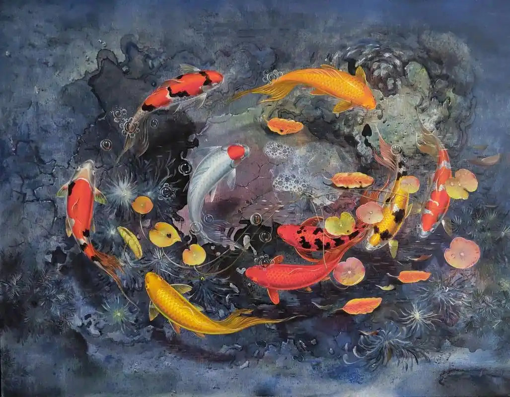 吴文健油画太极鱼作品集