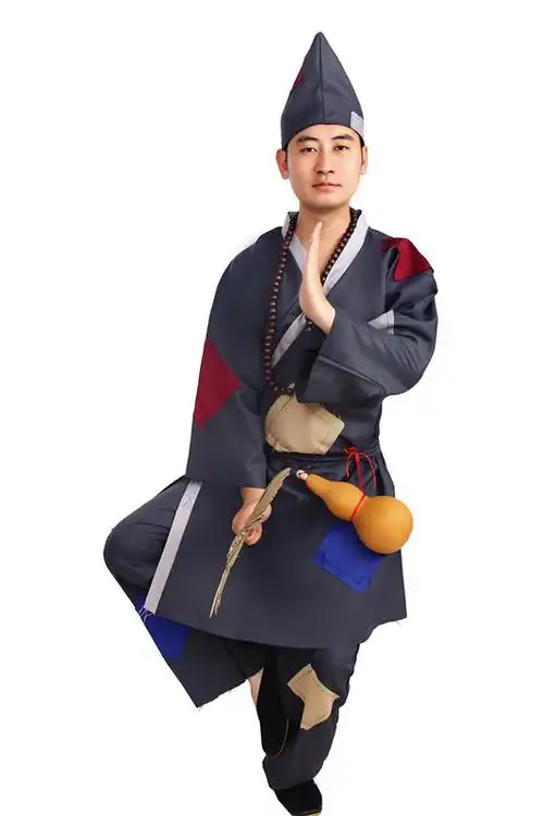 新款古装男女乞丐济公服装成人活佛济公舞台戏服演出服饰叫花子服