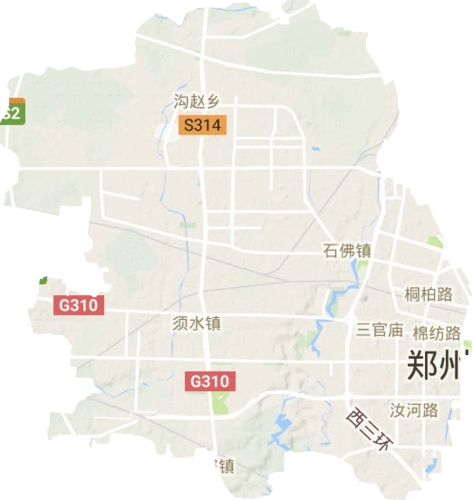 中原区高清地形地图