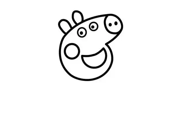 简单的简笔画教程小猪佩奇(一起学画小猪佩奇)(7)