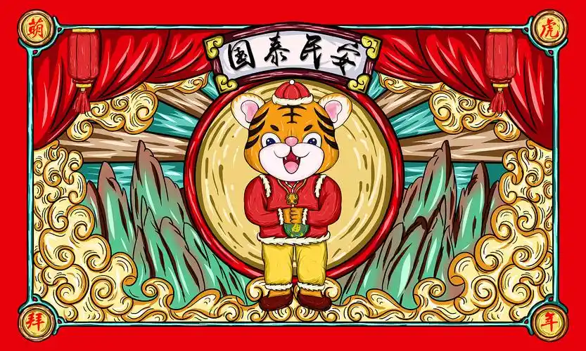 【虎年的祝福】虎年主题插画