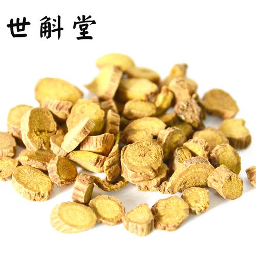 世斛堂 黄芩片 中药材 内蒙古黄岑茶山茶根 黄琴可磨粉 100克