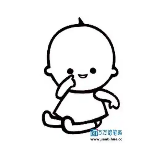 卡通可爱的小朋友头像简笔画可爱