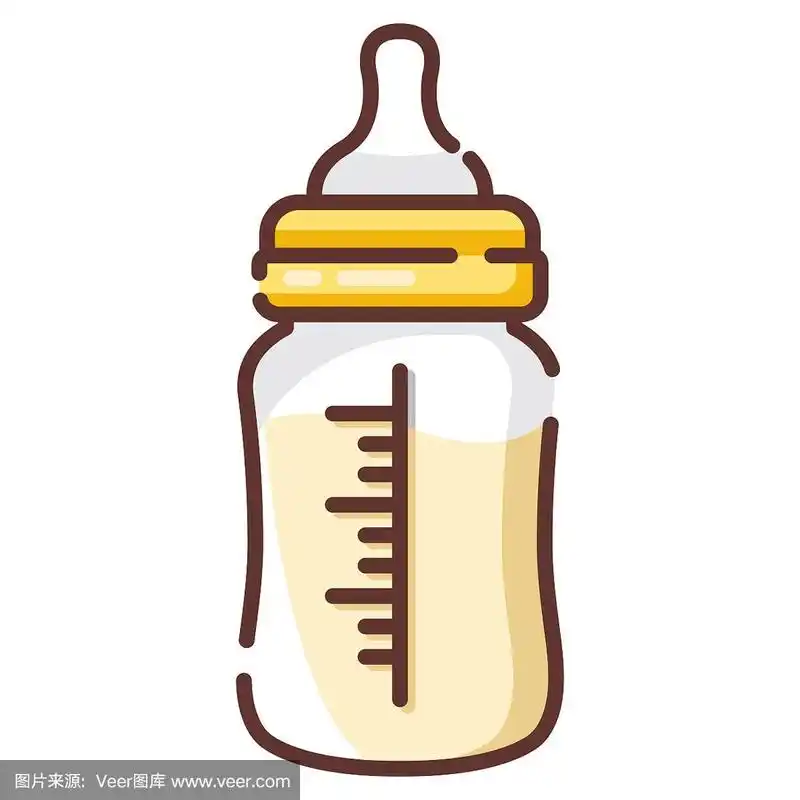 奶瓶线彩色插图