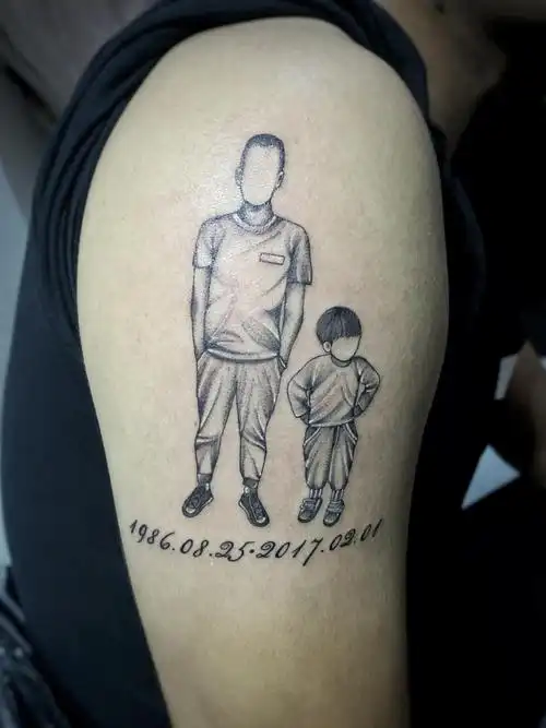 父爱如山_纹身图案手稿图片_啊飒的纹身作品集