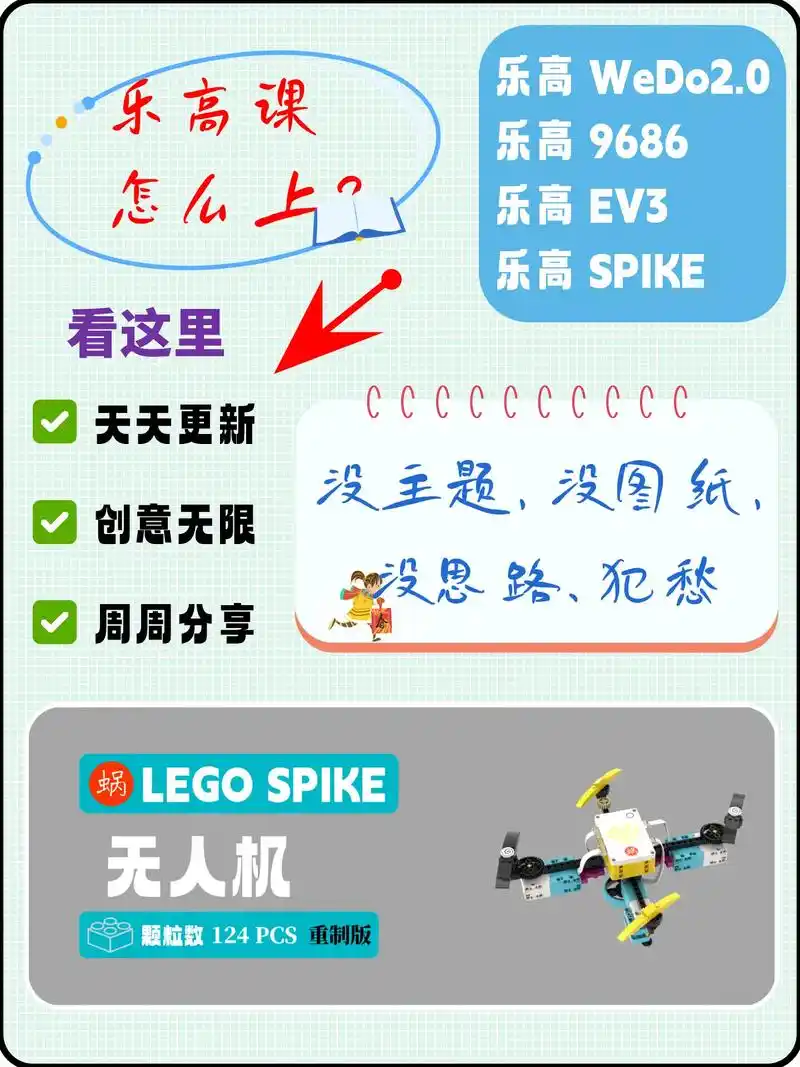 乐高spike重制版_无人机_摩天轮.搭建图纸可留言评论 # - 抖音