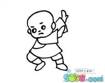 少林寺小人简笔画