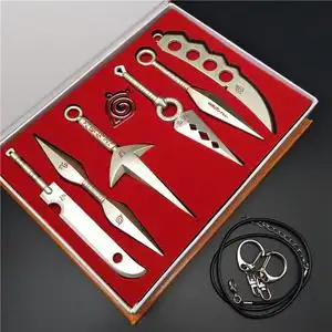 包邮 火影忍者鸣人木叶苦无四代目金属道具模型 日本动漫礼物现货