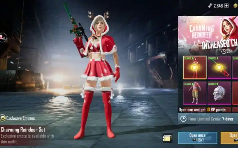 刺激战场国际服pubg圣诞服饰开箱