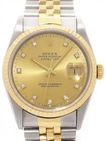劳力士 [15 years rolex japanoverhauled "datejust 10p diamond" s