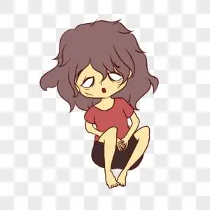 骨瘦如柴的女孩图片素材