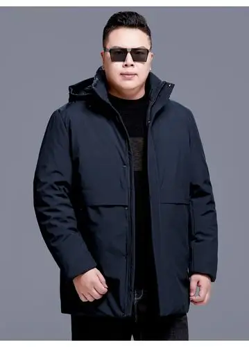 加肥加大棉衣男胖子棉服中老年爸爸冬加厚外套肥佬特大码宽松棉袄