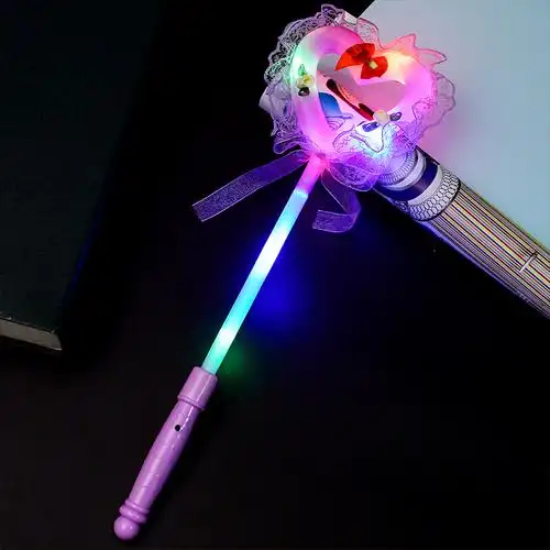 新款蕾丝爱心发光棒闪光棒夜仙女棒夏季夜市活动场所助威产品批发