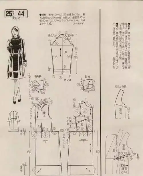 多款开衫裁剪图收藏