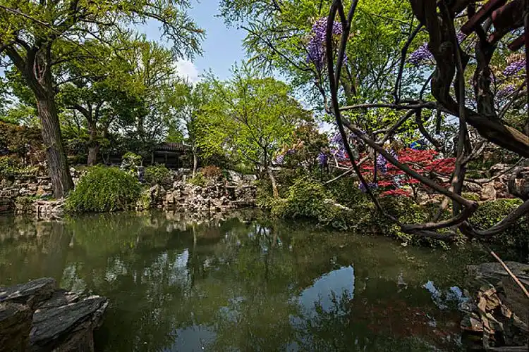 苏州古典园林留园园林水榭_高清图片_全景视觉