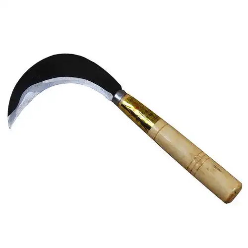 镰刀弯刀锄草不锈钢户外外带锯齿割草茶叶农用镰刀