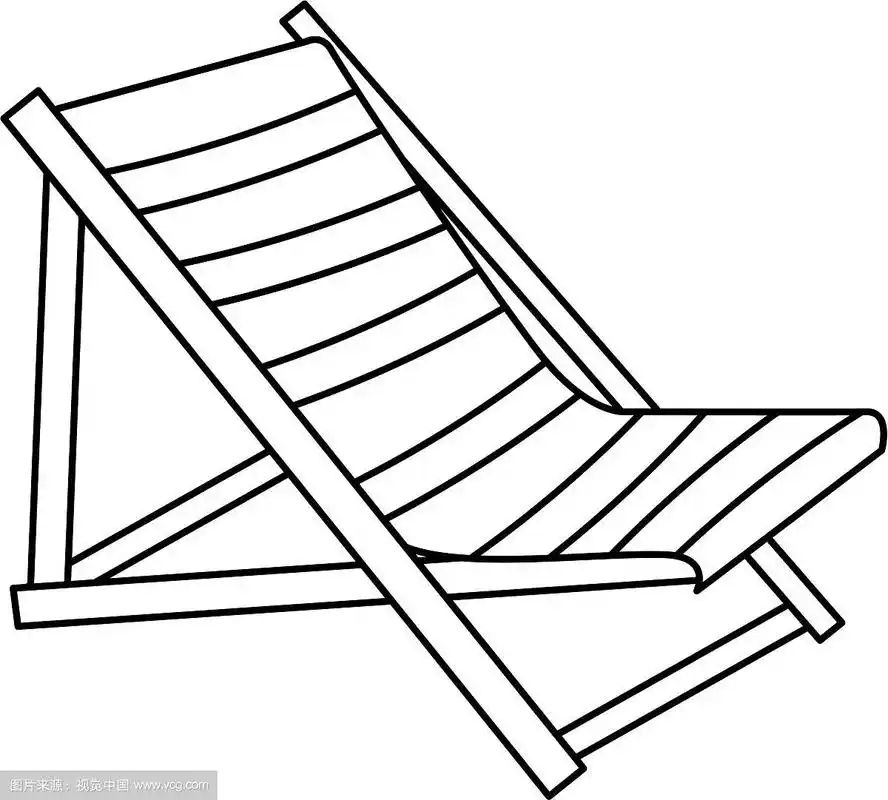 木制沙滩椅图标