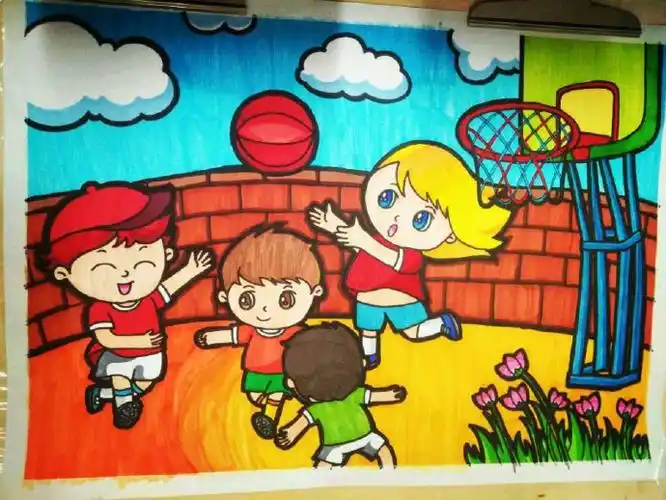 课余生活 我的好朋友 我的家人儿童画考级素材 速写 水彩笔画创意儿童