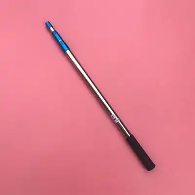 15米3m5m6m不锈钢蓝套伸缩杆子铆钉加固自由定位杆头螺口晾衣杆