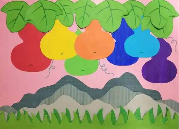 一年级美术《重重叠叠》