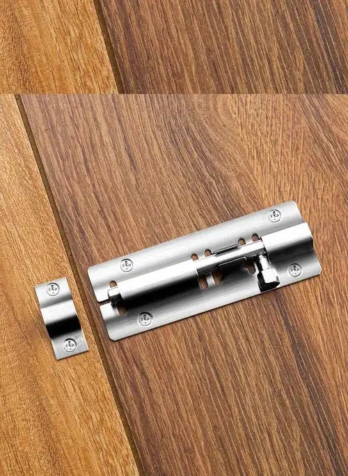 不锈钢插销门栓门扣木门窗防盗插销锁卫生间加厚明装门老式门插销 4寸