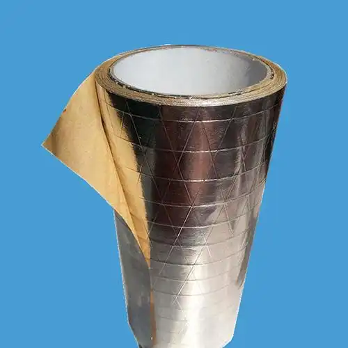 厂家直销 单面铝箔夹筋 屋面,管道保温铝箔纸