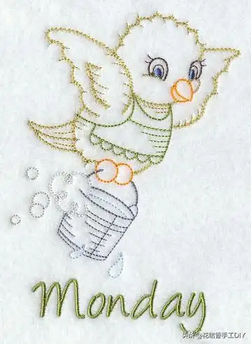 刺绣可爱动物手工刺绣图案动物