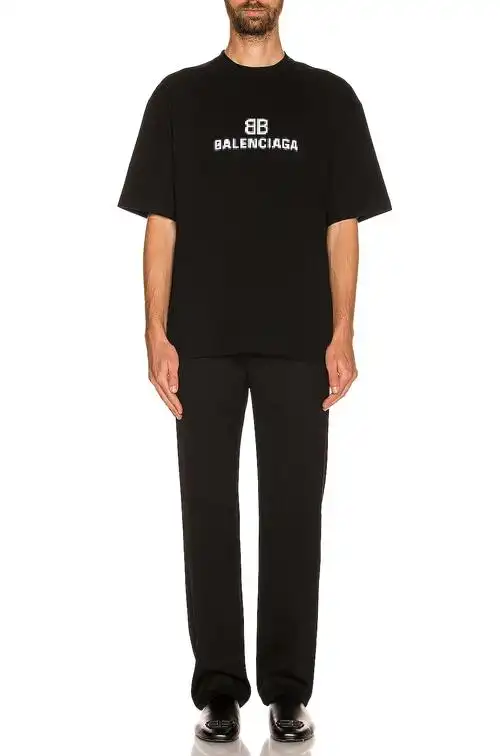 balenciaga t恤 – black & white | fwrd