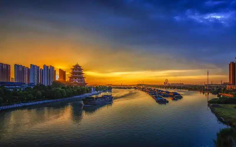 美丽江苏·每日一景丨宿迁泗阳:京杭运河瑰丽如画_中国江苏网