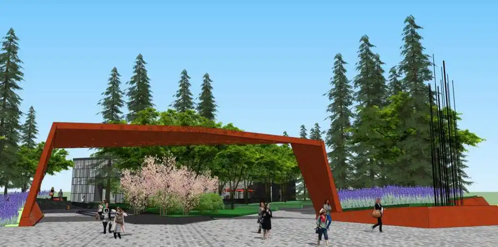 入口广场效果图