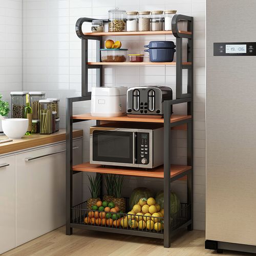 厨房置物架烤箱微波炉架3落地5多层放锅碗灶台架子收纳架家用货架 80
