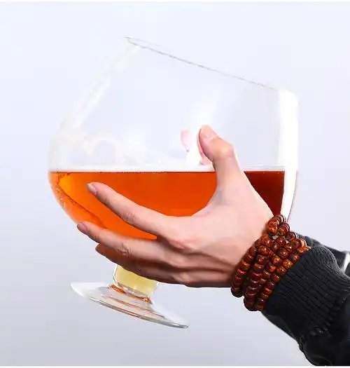大号扎啤啤酒杯特大号啤酒杯酒吧巨型大容量酒杯大红酒杯高脚杯玻璃