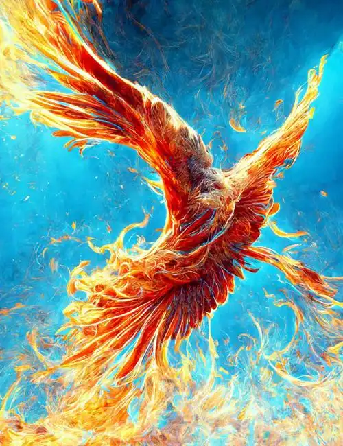 ai绘画凤凰涅盘浴火重生