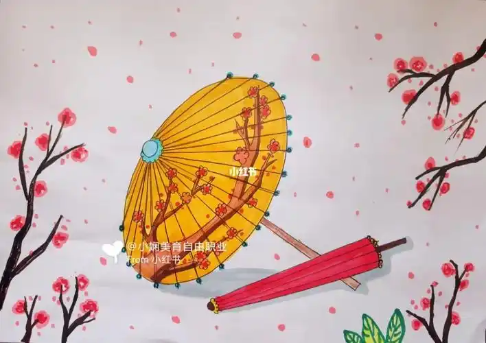 画画  #画画的日常  #儿童画  #油纸伞