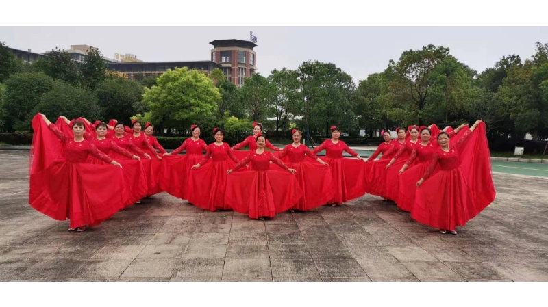 祝福你,盛世中国 优美大气16人队形版 晚霞飞舞队