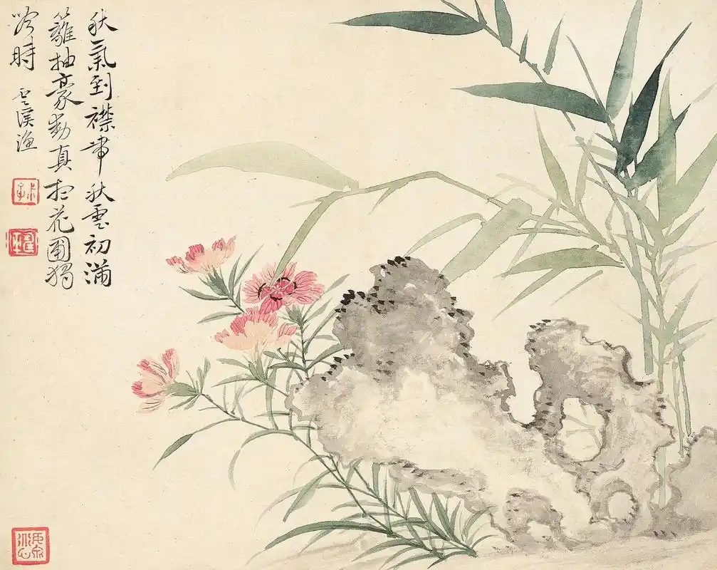 这是清代画家恽寿平,以没骨画 - 抖音