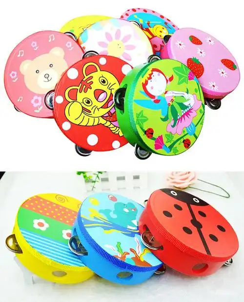 新年礼物儿童手拍鼓手铃鼓摇铃小乐器铃鼓幼儿园老师用表演手鼓145cm