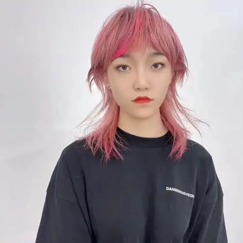 女士狼尾设计染