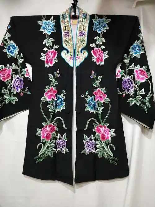 包邮戏曲青衣褶子京剧花旦女披戏剧服装用品旦角戏服团花对披