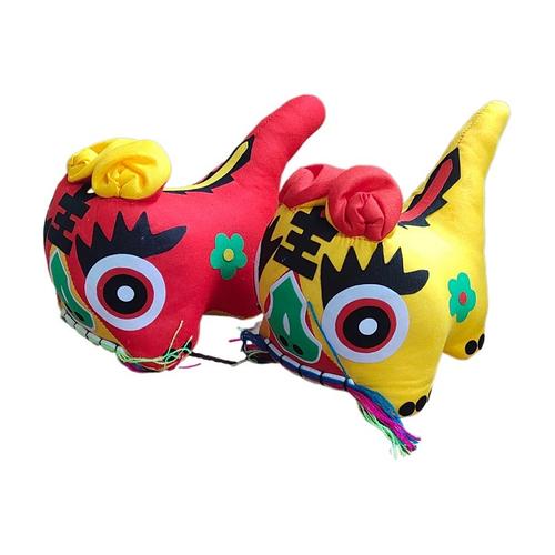 布老虎中国风民间吉祥物公仔传统手工布艺手工玩偶年会活动礼品