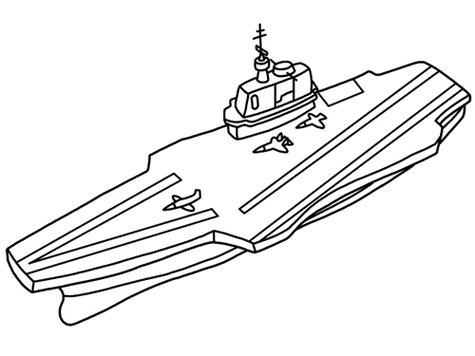 航空母舰儿童简笔画