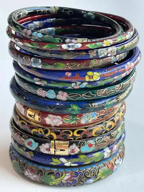 捡漏的乐趣景泰蓝掐丝珐琅手镯全家福