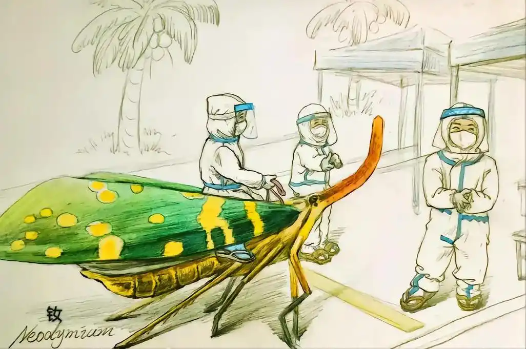 抗击疫情绘画 #疫情防控不松懈 # - 抖音