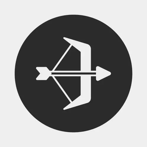 线图标,弓箭,丘比特,褐色,形状正版矢量图素材下载